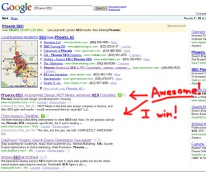 Phoenix SEO SERP
