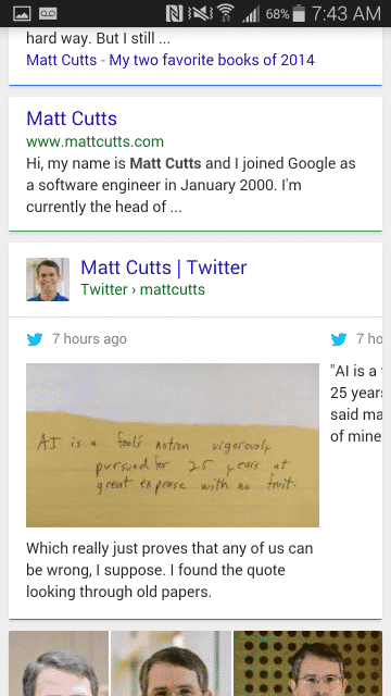 Search for Matt Cutts