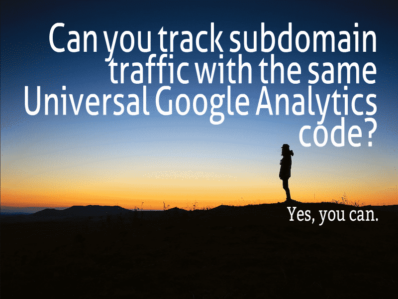 You can track subdomains with universal Google Analytics code