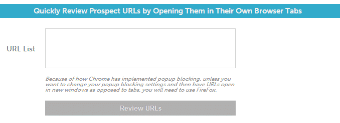 URL tabs