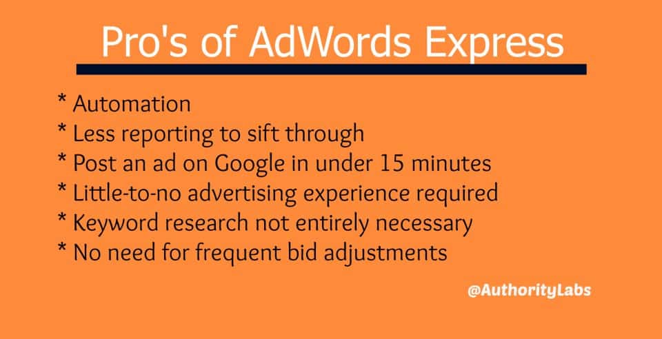 pros of adwords